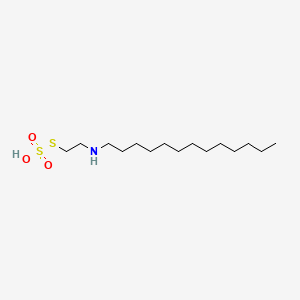 molecular formula C15H33NO3S2 B13793044 1-(2-Sulfosulfanylethylamino)tridecane CAS No. 929-41-9