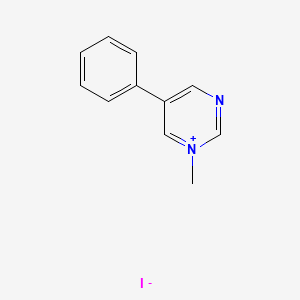 molecular formula C11H11IN2 B13793049 1-Methyl-5-phenylpyrimidiniumiodide CAS No. 56162-62-0