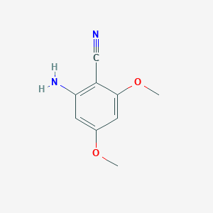 molecular formula C9H10N2O2 B1379305 2-Amino-4,6-dimethoxybenzonitrile CAS No. 1545025-44-2