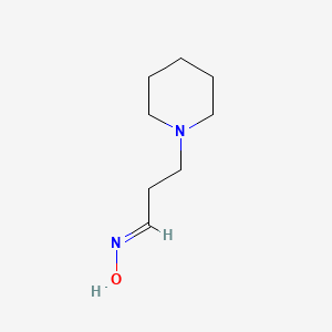 molecular formula C8H16N2O B13793062 1-Piperidinepropanal,oxime(9CI) 