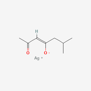 molecular formula C8H13AgO2 B13793083 (6-Methylheptane-2,4-dionato-O,O')silver CAS No. 94233-21-3