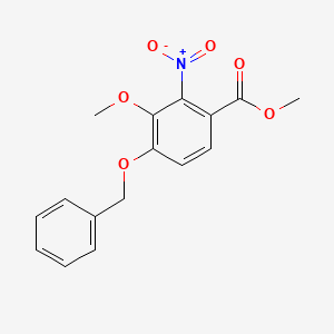 molecular formula C16H15NO6 B1379311 Methyl 4-(benzyloxy)-3-methoxy-2-nitrobenzoate CAS No. 1461706-26-2