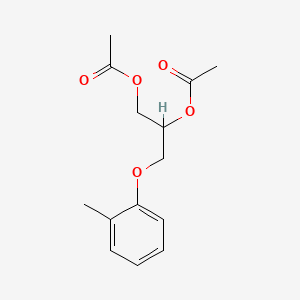 molecular formula C14H18O5 B13793140 3-(o-Tolyloxy)-1,2-propanediol diacetate CAS No. 63991-86-6