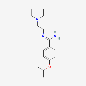 molecular formula C16H27N3O B13793145 Benzamidine, N-(2-diethylaminoethyl)-4-isopropoxy- CAS No. 62979-94-6