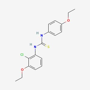 molecular formula C17H19ClN2O2S B13793192 N-(2-Chloro-3-ethoxyphenyl)-N'-(4-ethoxyphenyl)thiourea CAS No. 873998-64-2