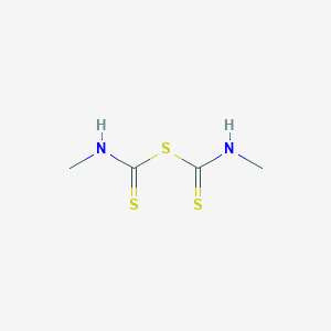 molecular formula C4H8N2S3 B13793196 n-Methyl-1-(methylthiocarbamoylsulfanyl)methanethioamide CAS No. 5437-22-9