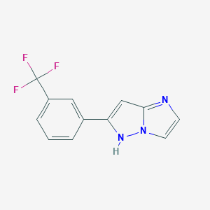 molecular formula C12H8F3N3 B137932 6-(3-(Trifluoromethyl)phenyl)-1H-imidazo(1,2-b)pyrazole CAS No. 130598-75-3