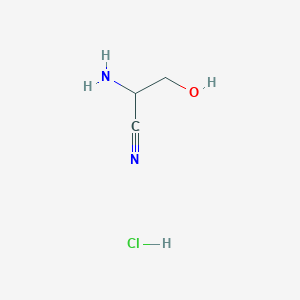 molecular formula C3H7ClN2O B1379320 2-Amino-3-hydroxypropanenitrile hydrochloride CAS No. 1461707-49-2