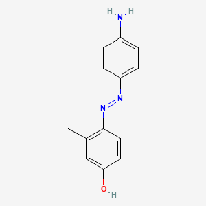 molecular formula C13H13N3O B13793201 Phenol, 4-[(4-aminophenyl)azo]-3-methyl- CAS No. 63216-98-8