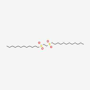 molecular formula C26H54O4S2 B13793204 Ethane, 1,2-bis(dodecylsulfonyl)- CAS No. 74007-79-7