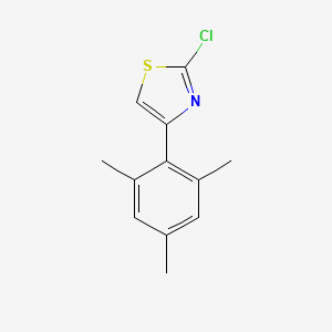 molecular formula C12H12ClNS B13793219 2-Chloro-4-(2,4,6-trimethylphenyl)-1,3-thiazole CAS No. 786610-33-1