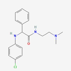 molecular formula C18H22ClN3O B13793238 3-(p-Chloroanilino)-N-(2-(dimethylamino)ethyl)-2-phenylacetamide CAS No. 83850-78-6