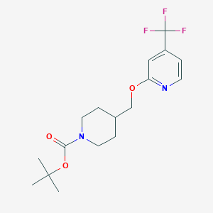 molecular formula C17H23F3N2O3 B13793241 tert-butyl 4-[[4-(trifluoromethyl)pyridin-2-yl]oxymethyl]piperidine-1-carboxylate 