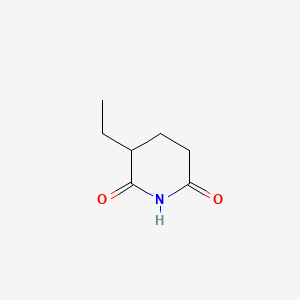 molecular formula C7H11NO2 B13793265 2,6-Piperidinedione, 3-ethyl- 