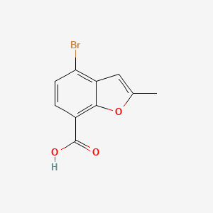 molecular formula C10H7BrO3 B1379329 4-Bromo-2-methyl-1-benzofuran-7-carboxylic acid CAS No. 1797928-84-7
