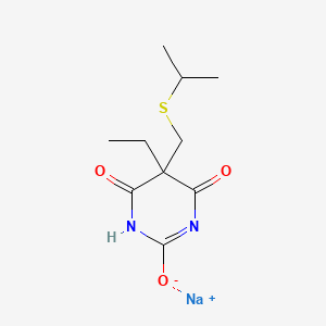 molecular formula C10H15N2NaO3S B13793311 5-Ethyl-5-(isopropylthiomethyl)-2-sodiooxy-4,6(1H,5H)-pyrimidinedione 