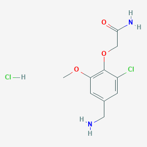 2-[4-(Aminomethyl)-2-chloro-6-methoxyphenoxy]acetamide hydrochloride
