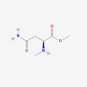 molecular formula C6H12N2O3 B13793355 L-Asparagine,N-methyl-,methylester(9CI) 