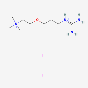 molecular formula C9H24I2N4O B13793381 (2-(3-Guanidinopropoxy)ethyl)trimethylammonium iodide hydriodide CAS No. 92876-63-6