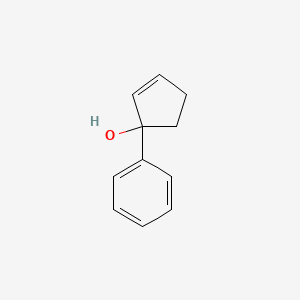 molecular formula C11H12O B13793382 1-Phenyl-2-cyclopenten-1-OL CAS No. 56667-10-8