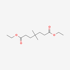 molecular formula C13H24O4 B13793392 Heptanedioic acid, 4,4-dimethyl-, diethyl ester 