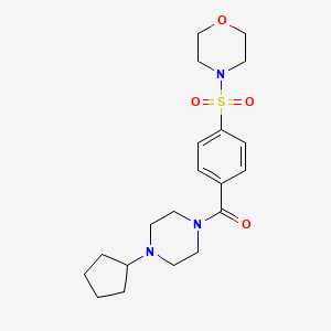 molecular formula C20H29N3O4S B13793423 (4-Cyclopentylpiperazin-1-yl)-(4-morpholin-4-ylsulfonylphenyl)methanone 