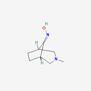 molecular formula C8H14N2O B13793461 3-Azabicyclo[3.2.1]octan-8-one,3-methyl-,oxime(9CI) 