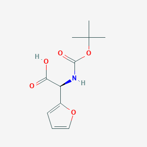 molecular formula C11H15NO5 B13793482 (S)-Tert-butoxycarbonylamino-furan-2-YL-acetic acid 