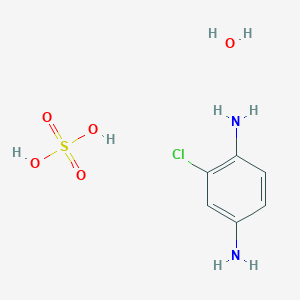 molecular formula C6H11ClN2O5S B13793511 2-Chloro-p-phenylenediamine sulfate N-hydrate 