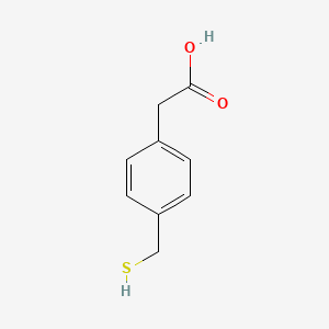 molecular formula C9H10O2S B1379353 2-[4-(Sulfanylmethyl)phenyl]acetic acid CAS No. 1378851-95-6