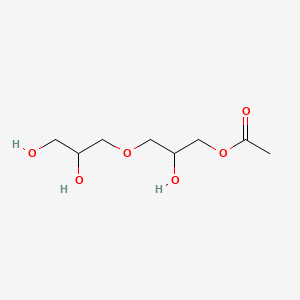 molecular formula C8H16O6 B13793546 3-(2,3-Dihydroxypropoxy)-2-hydroxypropyl acetate CAS No. 59709-42-1