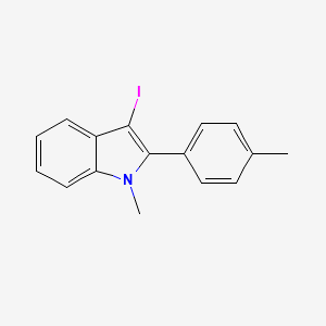 molecular formula C16H14IN B13793592 3-Iodo-1-methyl-2-P-tolyl-1H-indole 