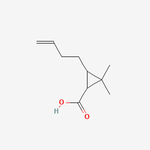 molecular formula C10H16O2 B13793594 3-But-3-enyl-2,2-dimethylcyclopropane-1-carboxylic acid CAS No. 74779-76-3