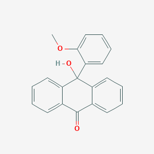 molecular formula C21H16O3 B13793615 10-Hydroxy-10-(2-methoxyphenyl)anthracen-9-one CAS No. 6340-06-3