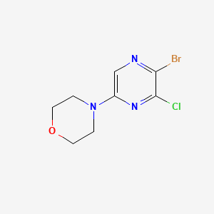 B1379365 4-(5-Bromo-6-chloropyrazin-2-yl)morpholine CAS No. 1378867-78-7
