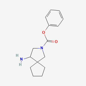 molecular formula C15H20N2O2 B13793651 Phenyl 4-amino-2-azaspiro[4.4]nonane-2-carboxylate CAS No. 885272-26-4