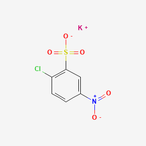 molecular formula C6H3ClKNO5S B13793658 Benzenesulfonic acid, 2-chloro-5-nitro-, potassium salt CAS No. 6671-52-9