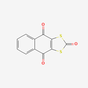 molecular formula C11H4O3S2 B13793675 2,3-Carbonyldimercapto-[1,4]naphthoquinone 