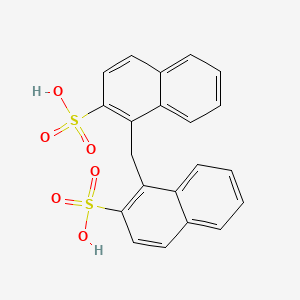 molecular formula C21H16O6S2 B13793754 Methylenebisnaphthalene-2-sulphonic acid CAS No. 31154-87-7