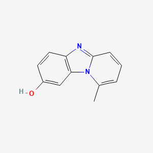 molecular formula C12H10N2O B13793766 1-Methylpyrido[1,2-a]benzimidazol-8-ol CAS No. 501447-52-5