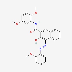 molecular formula C26H23N3O5 B13793787 2-Naphthalenecarboxamide, N-(2,5-dimethoxyphenyl)-3-hydroxy-4-[(2-methoxyphenyl)azo]- CAS No. 61050-21-3