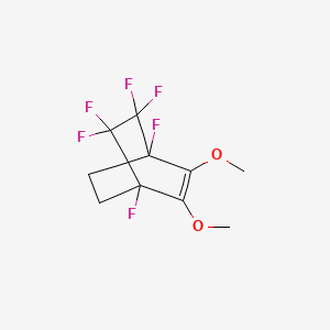 molecular formula C10H10F6O2 B13793843 1,4,5,5,6,6-Hexafluoro-2,3-dimethoxybicyclo[2.2.2]oct-2-ene CAS No. 77495-76-2