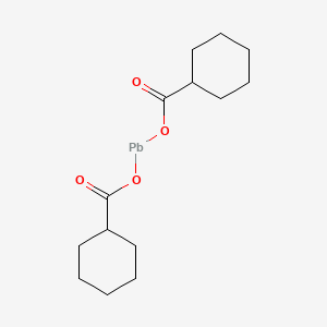 molecular formula C14H22O4Pb B13793845 Bis(cyclohexanecarbonyloxy)lead 