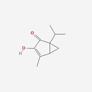 molecular formula C10H14O2 B13793848 3-Hydroxy-4-methyl-1-propan-2-ylbicyclo[3.1.0]hex-3-en-2-one 