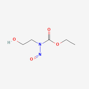 molecular formula C5H10N2O4 B13793855 Ethyl N-2-hydroxyethylnitrosocarbamate CAS No. 62641-68-3