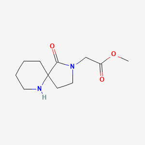 molecular formula C11H18N2O3 B13793917 2,6-Diazaspiro[4.5]decane-2-acetic acid, 1-oxo-, methyl ester 