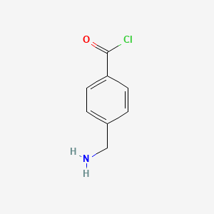 molecular formula C8H8ClNO B13793922 4-(Aminomethyl)benzoyl chloride CAS No. 80610-53-3
