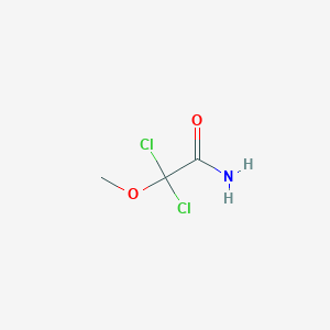 molecular formula C3H5Cl2NO2 B13793927 Acetamide,2,2-dichloro-2-methoxy- 