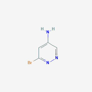 molecular formula C4H4BrN3 B1379399 6-Bromopyridazin-4-amine CAS No. 1379294-26-4