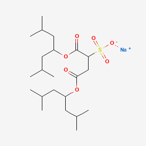 molecular formula C22H41NaO7S B13794016 Sodium 1,4-bis(1-isobutyl-3-methylbutyl) sulphonatosuccinate CAS No. 7775-05-5